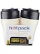 Soft N Cool Hotpack Disposable Heavy Duty Paper Cup White 8 ounce with Black Lid, 10 Pieces for Hot &amp; Cold Drinks, Coffee &amp; Tea.
