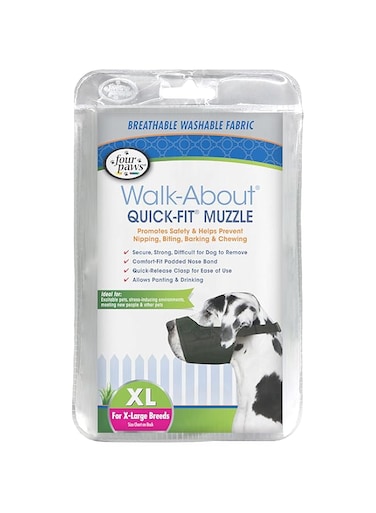 Four Paws Quick Fit Dog Muzzle, Black, Size 5