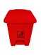 15L Pedal Trash Can - Durable Plastic Garbage Bin with Foot Pedal   Hands-Free Waste Disposal   Ideal for Bathroom, Kitchen, Office &amp; Commercial Use (Red, 15 Liters)