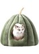 TOMVAES Pumpkin Style Cat Hole Bed with Soft Pearl Cotton Filling and Anti-Slip Bottom, Crystal Velvet Fabric, Double-Sided Use, Machine Washable Cat Bed for Warmth &amp; Comfort, Cozy Pet Sleeping Pad