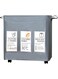 Top-Tech Laundry Basket Laundry Hamper Bin Clothes Sorter Storage Organizer Bag Collapsable 3 Section with Wheel and Handle Easy to Move (Gray)