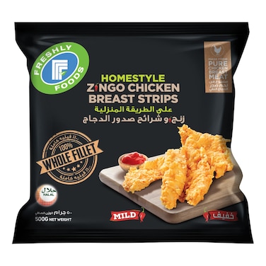 Freshly Foods Mild Homestyle Zingo Chicken Breast Strips, 500g