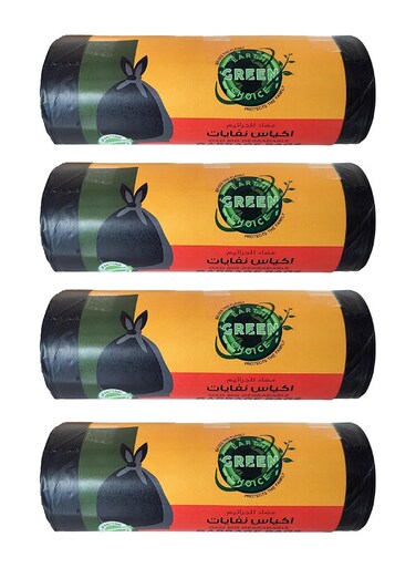 Green Choice Biodegradable Black Garbage Bags 55 Gallons (80 x 110 cm) &acirc;&euro;&ldquo; Medium Heavy Duty Trash Bags, Leak Resistant Bin Liners &acirc;&euro;&ldquo; 15 Bags per Pack, Pack of 4 (60 Bags Total)