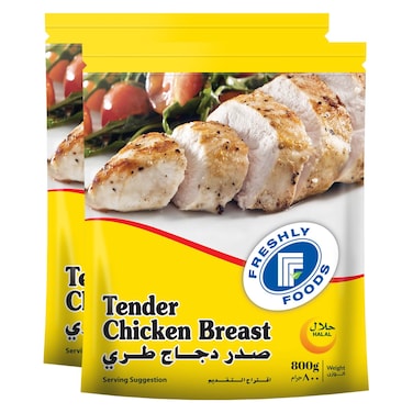 Freshly Foods Tender Chicken Breast, 800g Pack of 2