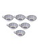6-Piece Ceramic Hand-Painted Underglaze Color Nordic Style Household Saucer With Handle Multicolour 11.2x9.5x4cm