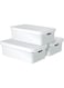 Curver Set of 3 Infinity Box with Lid 30 L White