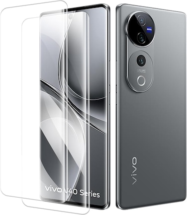 Vivo V40 Screen Protector, Vivo V40 Pro Tempered Glass [Full Adhesive][Full Coverage] [Bubble-Free] [Anti Scratch] HD Clear High Responsive Screen Protector for Vivo V40/Vivo V40 Pro (2Pack UV Clear)