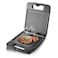 1400W Electric Sandwich Maker &amp; Grill with Non-Stick Floating Plates and Cool Touch Handle, Black