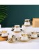 electroplated gold rim coffee cup set coffee cup-6 cups 6 butterflies