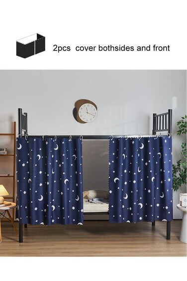 HOME 2PCS Bunk Bed Curtain Single Sleeper Canopy Blackout Cloth Shading Bedding Junior Students College Home Drapery