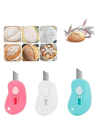 Duomama Bread Dough Scoring Tool Set - Sourdough Razor Cutter with Patterns Booklet - Professional Bread Slashing Tool for Artisan Bakers - 3PCS