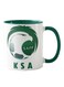 Piece Saudi Arabia Saff Printed Mug Dark Green &amp; White