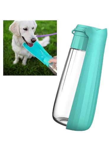Rayyan Foldable Portable Dog Water Bottle Puppy Water Dispenser with Drinking Feeder, High-Temperature Resistant Leak Proof for Pets Outdoor Walking, Hiking, Travel, Food Grade Plastic BPA Free