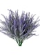 GTIDEA 8pcs Artificial Flowers Flocked Plastic Lavender Bundle Fake Plants Wedding Bridle Bouquet Indoor Outdoor Home Kitchen Office Table Centerpieces Arrangements