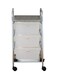 Box Aspen 3-Tier Trolley Silver/Clear 32.5x37x62cm