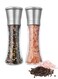 Salt and Pepper Grinder Set, Stainless Steel Refillable Salt and Peppercorn Shakers