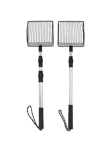 Sorandy Caddy Kitty Litter Scooper, Extendable Cat Litter Scoop Deep Shovel Long Handle Litter Scooper Metal Chicken Poop Scooper for Sifting Cats Litter &amp; Cleaning Chicken Waste