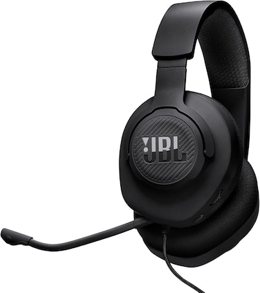 JBL Quantum 100M2 Wired Over-Ear Gaming Headset with JBL QuantumSOUND Signature, 3.5 mm Jack, Multi-Platform Compatibility and Removable Microphone with Mute Option, Black