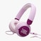 JBL Jr 320 Kids Wired On-Ear Headphones, Safe Sound, Built-In Mic, Padded Headband, Comfortable Ear Cushion, Compact &amp; Foldable Design, Single-Side Flat Cable, Ultra-Portable Design - Pink