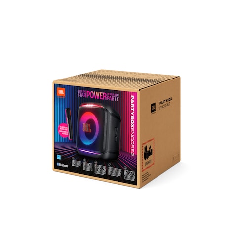 JBL PARTYBOX ENCORE 2 Portable Party Speaker with 1 Mic - Black
