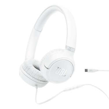 JBL Tune 530C USB-C Wired On-Ear Headphones - White