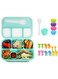 Aokraty Lunch Box Kids, Bento Box Adult Lunch Box, Lunch Containers for Adults/Kids/Toddler,1300ML-4 Compartment Microwave &amp; Dishwasher &amp; Freezer Safe,BPA Free (Green)