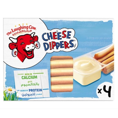 La Vache qui rit Dip &amp; Crunch, Cheese and Breadstick Snack, 4 Pieces, 140g