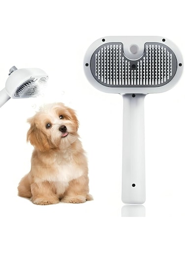 Pet Cat Brush for Shedding and Grooming, Pet Grooming Brush Spray, Steamy Cat Brush, Cat Hair Brush For Removing Tangled and Loose Hair, Pet Self Cleaning Slicker Brush For Cats And Dogs