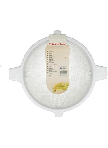 Metaltex Polyester Mesh Colander Strainer, 22 cm Size, White