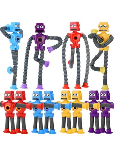 2024 New 10 Pack Telescopic Suction Cup Robot Toy,Bulk Birthday Party Favors for Kids,Classroom, Party Favors, Goodie Bags Fillers, Birthday Day Gifts and Prize(Robot)
