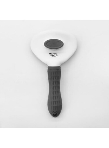 TIM'Z Pet Brush For Grooming And Shedding Cats And Dogs Long And Short Hair Easily Remove Undercoat Dirt Smooth Handle With Tool Button