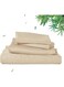 Home 4 Piece 100% Rayon Derived from Bamboo Cooling Queen Size Bedding Sheet Set, Luxury Silky Soft Breathable for Hot Sleeper, Includes 1 Fitted Sheet (150cm x 200cm) with 40 cm deep pocket,1 Flat Sheet (230cm x 260cm) and 2 Standard Pillowcases (50cm x 75cm), Khaki