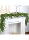 HZYH Artificial Norfolk Pine Garlands, Real Touch Winter Pine Garland, Green Artificial Greenery Garland For Holiday Mantle Table Indoor Outdoor Wedding Christmas Decor (6 Feet)