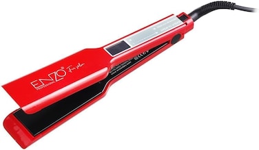 PrecisionWare Enzo EN-3667 Titanium Hair Straightener, Professional Flat Iron With Advanced Titanium Plate Technology, Adjustable Temperature, Rapid Heat-Up-Intl Version