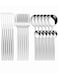 24 PCS Flatware Set with Knives Spoons and Forks, 410 Stainless Steel Flatware Set, Silverware Cutlery Set, Utensils Set Basics Tableware,Mirror Finish, Dishwasher Safe