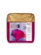 Home Microfiber Quilt All Season AC Soft Lightweight Blanket Single Bed Peach Finish 100 GSM - Fuchsia and Purple (229 x 152 CM)