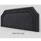 Upholstered Bed Headboard with Padded Fabric Finish, Layered Border Design, RCW01, Dark Grey