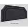Upholstered Bed Headboard with Padded Fabric Finish, Layered Border Design, RCW01, Dark Grey