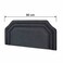 Upholstered Bed Headboard with Padded Fabric Finish, Layered Border Design, RCW01, Dark Grey