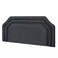 Upholstered Bed Headboard with Padded Fabric Finish, Layered Border Design, RCW01, Dark Grey