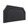 Upholstered Bed Headboard with Padded Fabric Finish, Layered Border Design, RCW02, Dark Grey