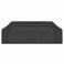 Upholstered Bed Headboard with Padded Fabric Finish, Layered Border Design, RCW02, Dark Grey