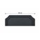 Upholstered Bed Headboard with Padded Fabric Finish, Layered Border Design, RCW03, Dark Grey