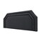 Upholstered Bed Headboard with Padded Fabric Finish, Layered Border Design, RCW04, Dark Grey