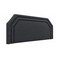 Upholstered Bed Headboard with Padded Fabric Finish, Layered Border Design, RCW04, Dark Grey