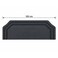 Upholstered Bed Headboard with Padded Fabric Finish, Layered Border Design, RCW04, Dark Grey
