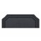Upholstered Bed Headboard with Padded Fabric Finish, Layered Border Design, RCW04, Dark Grey