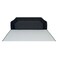 Upholstered Bed Headboard with Padded Fabric Finish, Layered Border Design, RCW06, Dark Grey