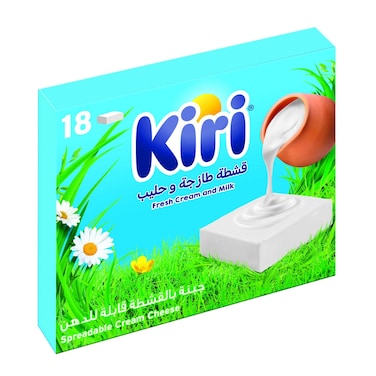 Kiri Spreadable Cream Cheese Squares 18 Portions 324g
