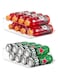 U-HOOME Soda Can Dispenser Organizer for Refrigerator, Fridge Organizer Bins for Freezer, Kitchen, Pantry, Countertops, Cabinets, Clear Plastic Beverage &amp; Canned Food Dispenser (Large-2pcs)